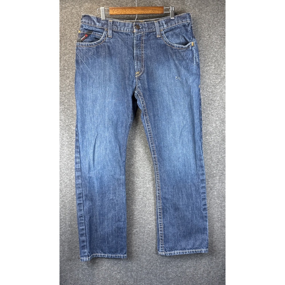 Ariat M4 FR Relaxed Boot Cut Jeans Men 36 Blue Denim Flame Resistant Cowboy Farm